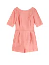 Max Mara Silk And Cotton Jumpsuit In Pink