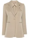 Max Mara Sandalo Single-breasted Blazer In Neutrals