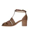 Max Mara Sandals Leather Brown In Marrone Marroni
