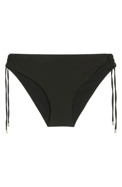 Max Mara Sandra Ruched Bikini Bottoms In Black