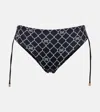 Max Mara Santina Printed Bikini Bottoms In Black