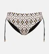 Max Mara Santina Printed Bikini Bottoms In Brown