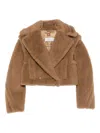 Max Mara Santos Double-breasted Coat In Brown