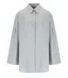 Max Mara Sapore Dusty Light Blue Shirt In Gray