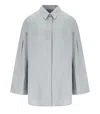 Max Mara Sapore Dusty Light Blue Shirt In Gray