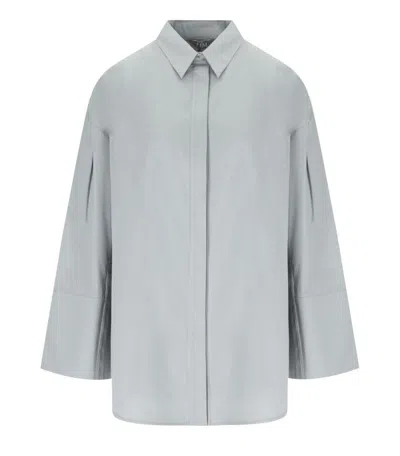 MAX MARA SAPORE DUSTY LIGHT BLUE SHIRT