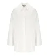 Max Mara Sapore Tunic In Cotton Satin In White