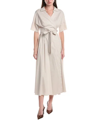 Max Mara Sarah Maxi Wrap Dress In White
