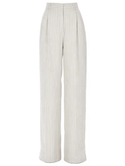 Max Mara Sartoriale Straight-leg Pants Fonte In White