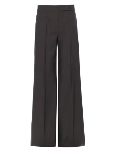 Max Mara Sartoriale Wool Pants For Women In Grey
