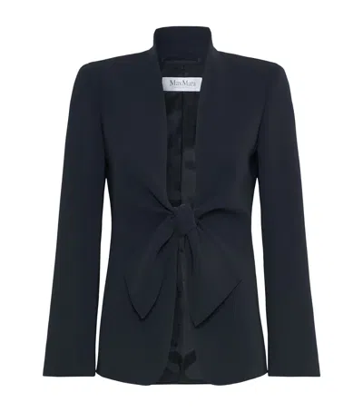 Max Mara Sash-tie Blazer In Black