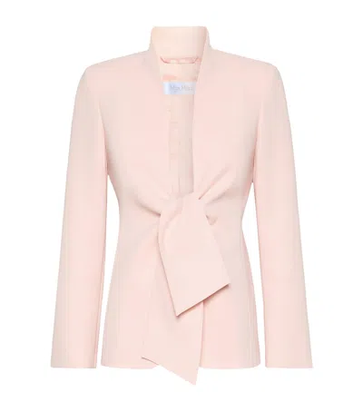 Max Mara Sash-tie Blazer In Blue