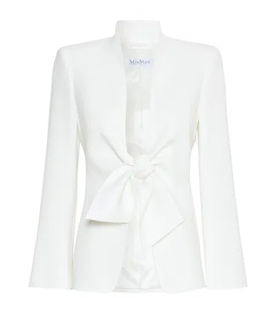 Max Mara Sash-tie Blazer In White