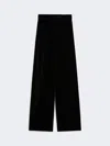 Max Mara Sateen Velvet Trousers In Black