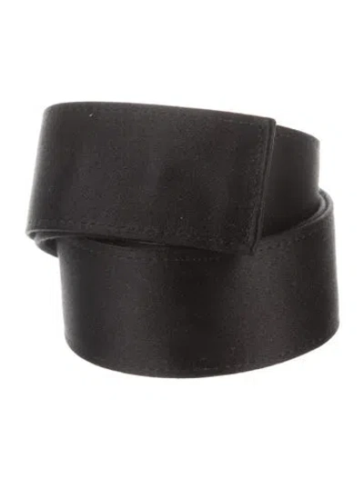 Pre-owned Max Mara Satin Belt Kit In Black