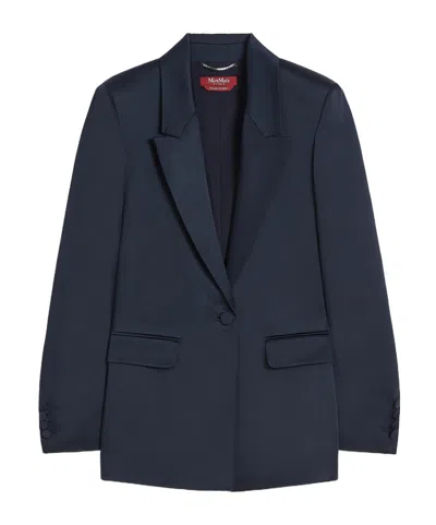 MAX MARA MSEALBINO BUTTON SINGLE-BREASTED BLAZER
