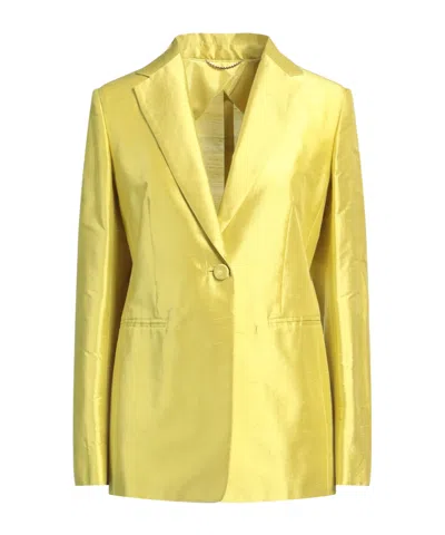 Max Mara Satin Blazer In Yellow