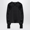 Max Mara Key Satin Blouse In Black