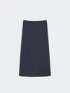 Max Mara Satin Calf-length Skirt In Black