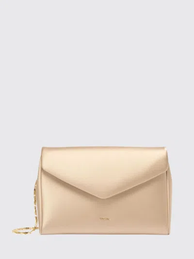 Max Mara Satin Clutch Bag In Nude