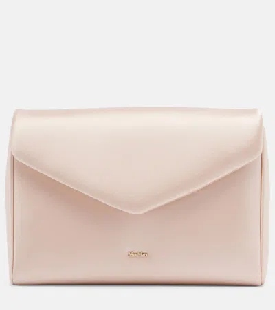Max Mara Satin Clutch In Pink