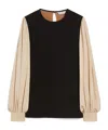 Max Mara Womens Black Cerea Round-neck Silk Blouse In Black