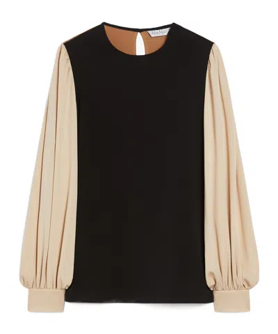 MAX MARA SILK CHARMEUSE BLOUSE