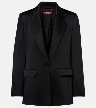 Max Mara Button Single-breasted Blazer In Black