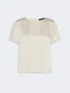 Max Mara Satin Crew-neck T-shirt In Multi