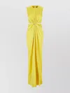 Max Mara Front Draped Dress With Metal Ring Accent