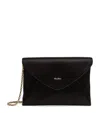 Max Mara Viscose And Silk Satin Clutch Bag In Black