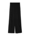 Max Mara Satin-finish Tailored Wide-leg Trousers In Black