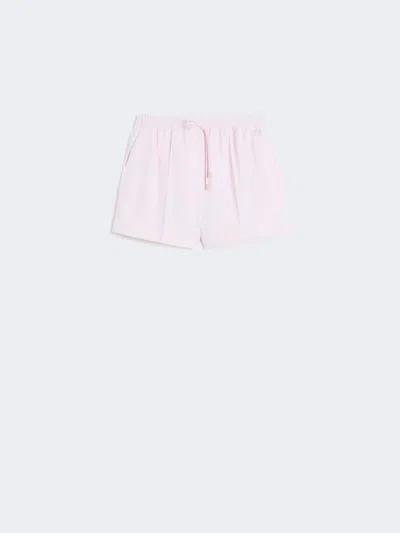 Max Mara Satin Jogger Shorts In Red