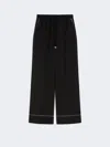 Max Mara Satin Joggers In Black
