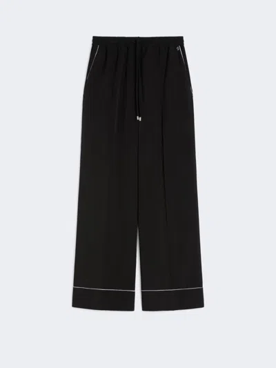 Max Mara Satin Joggers In Black