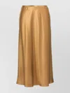 Max Mara Satin Midi Skirt Elastic Waistband