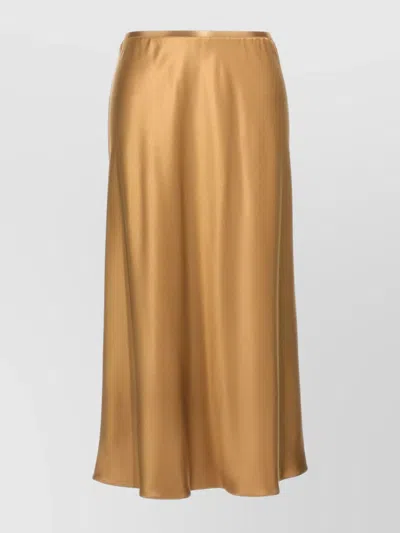 MAX MARA SATIN MIDI SKIRT ELASTIC WAISTBAND