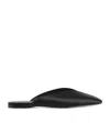Max Mara Satin Mules In Black