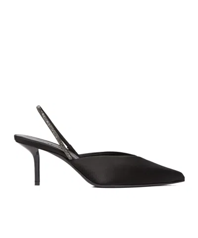 Max Mara Satin Slingback High Heel Sandals