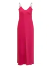 Max Mara Maxi Dress With Deep V-neckline And Embellished Straps In 粉色
