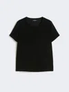 Max Mara Satin T-shirt In Black