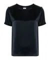 Max Mara Rebecca Satin Finish T-shirt In Black