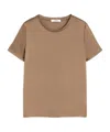 Max Mara Viscose Satin T-shirt In Brown