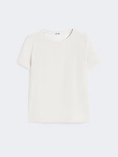 Max Mara Satin T-shirt In White