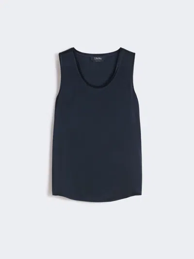 Max Mara Sleeveless Vest In Blue