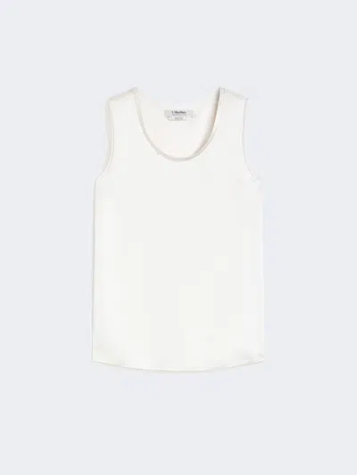 Max Mara Satin Vest In White