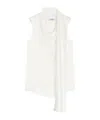 Max Mara Silk Satin Top In White