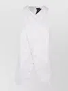 Max Mara Satin Wrap Sleeveless Jacket Buttons In White