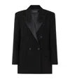 Max Mara Satin-lapel Blazer In Black