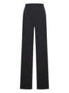 Max Mara Satire Trousers In Wool Gabardine In Black